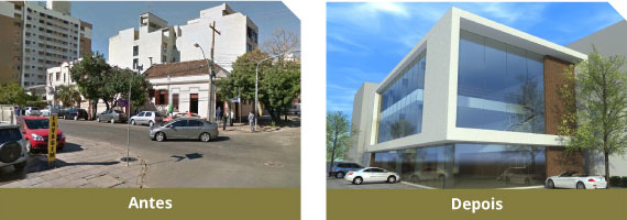 Antes e depois da obra na Silva Jardim