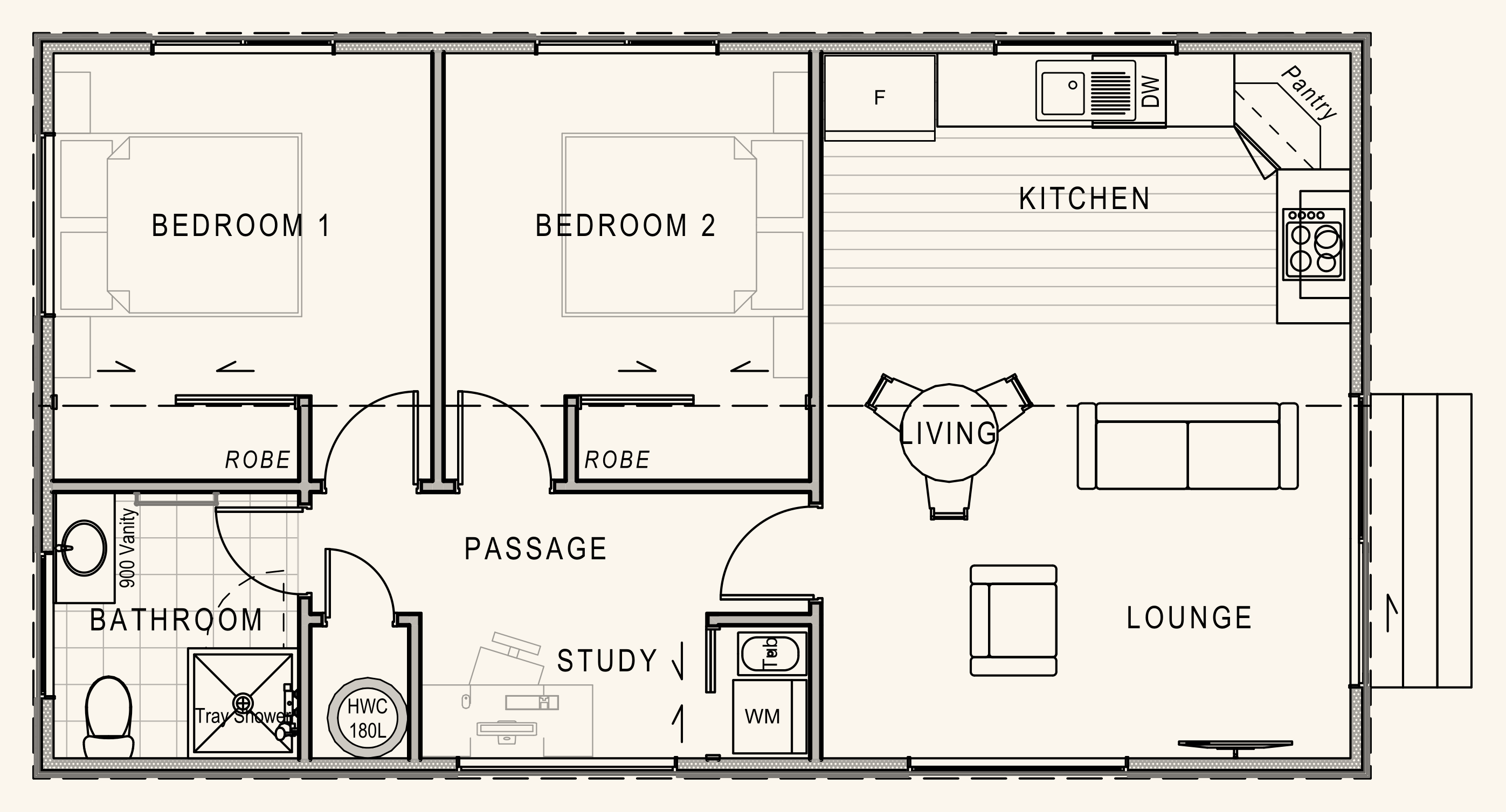 Kitset 65 floor plan