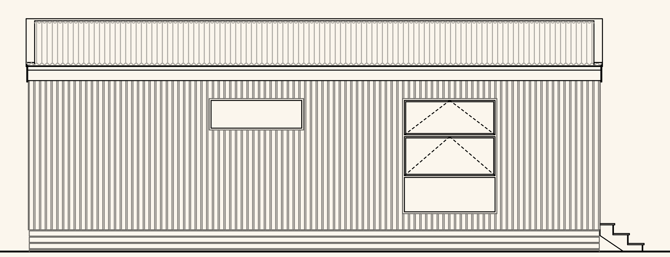 Kitset 65 rear elevation