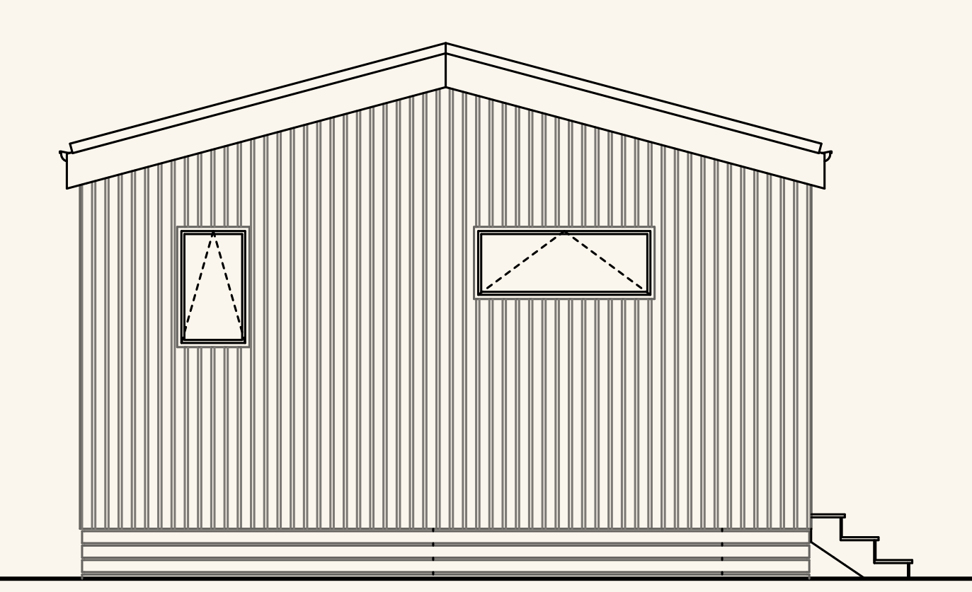 Kitset 105 right elevation