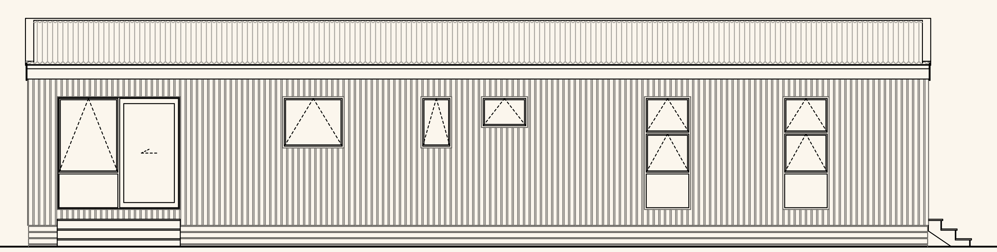 Kitset 105 rear elevation