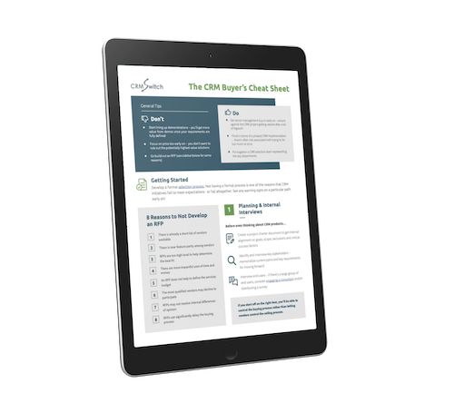 CRM Buyer's Cheat Sheet