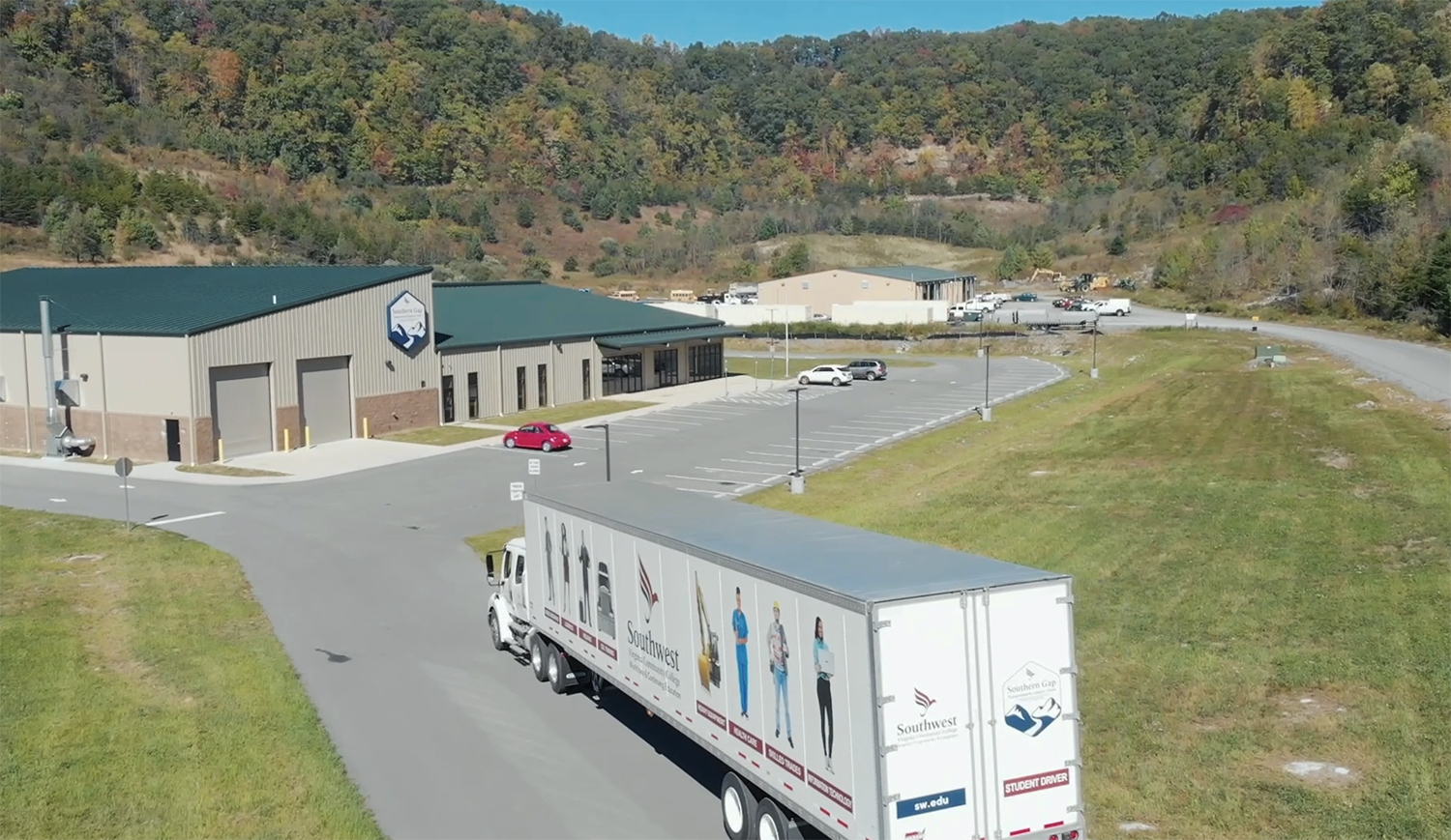 Outside aerial image of center