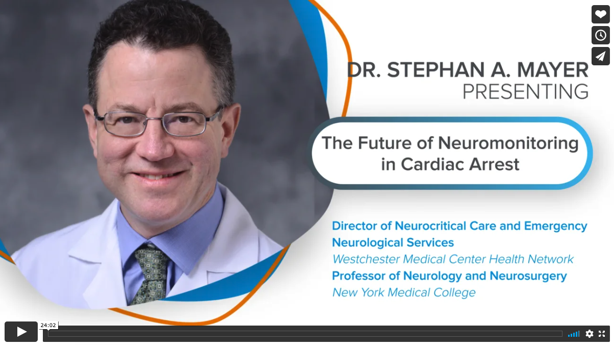 Dr. Mayer Webinar: The Future of Neuromonitoring in Cardiac Arrest