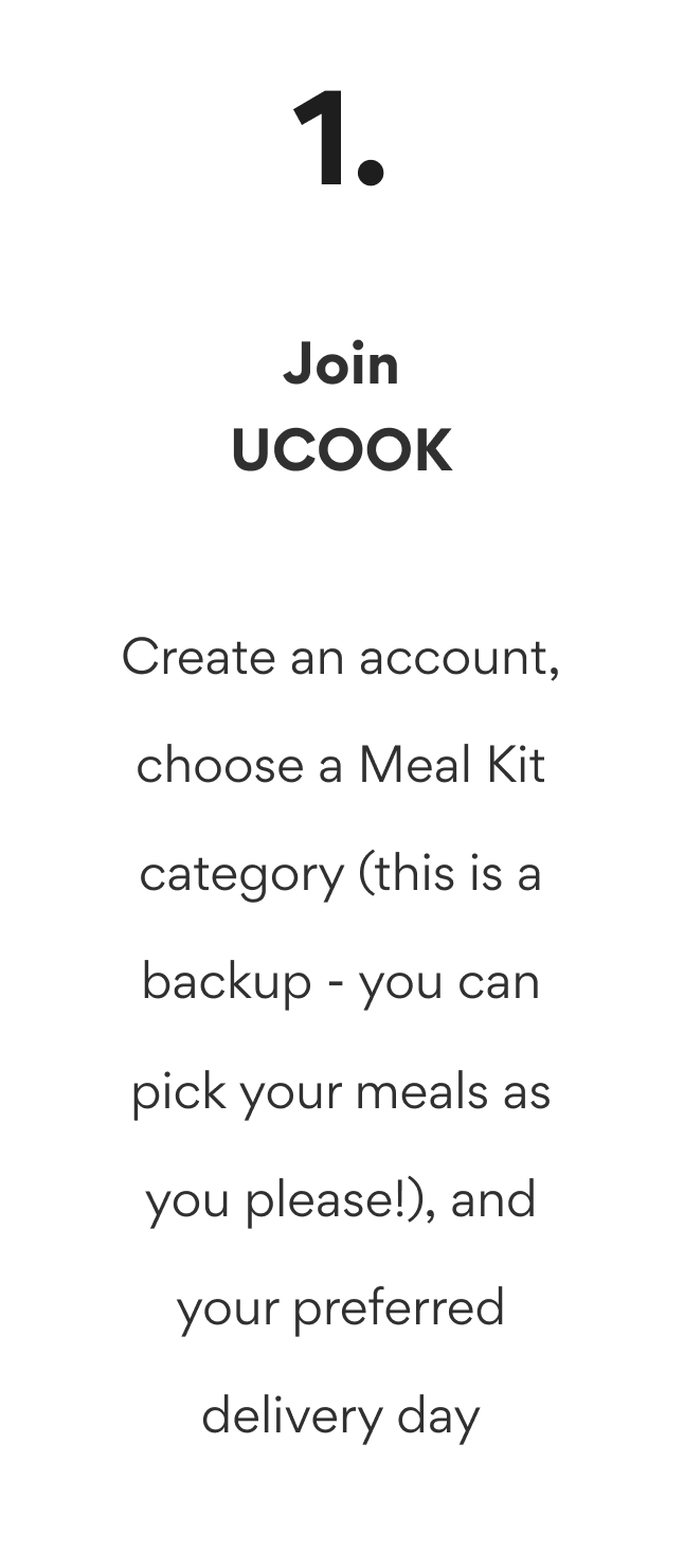 Register your UCOOK account
