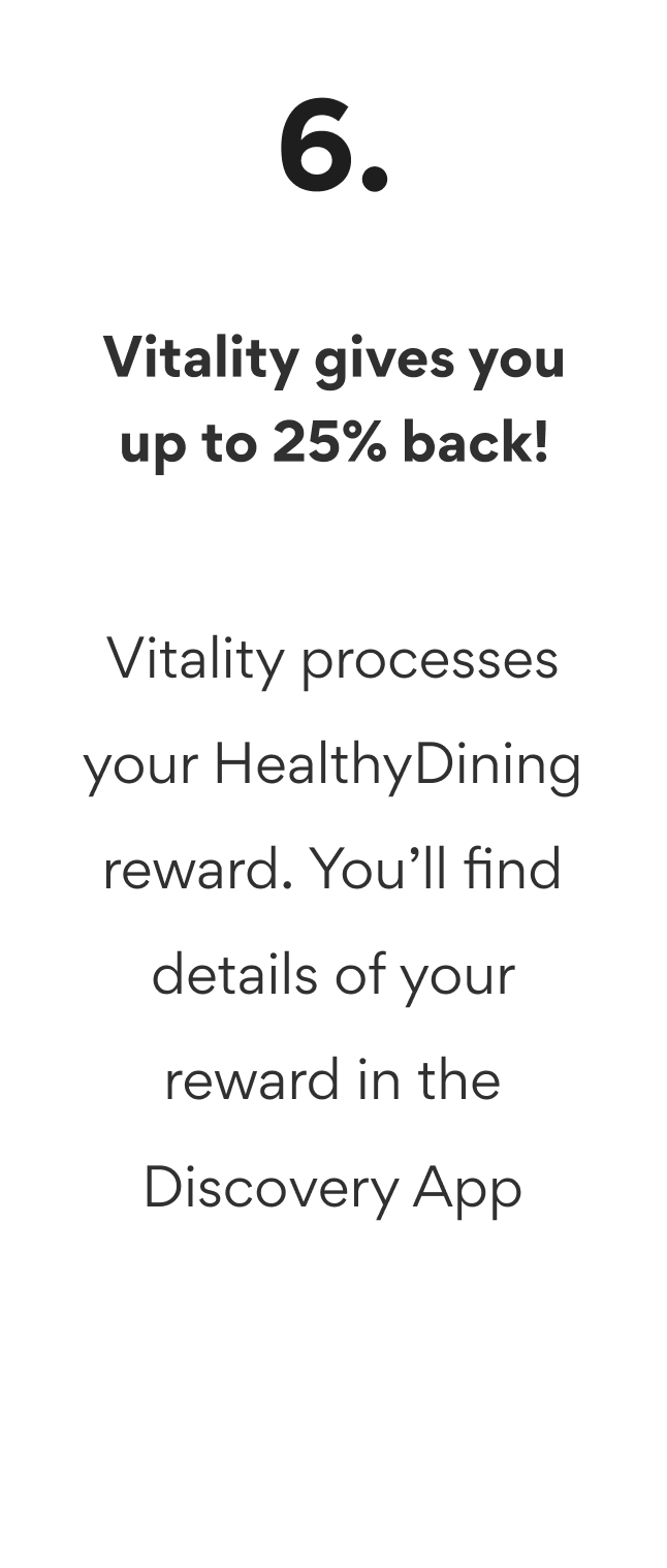 Vitality gives you up to 25% back!