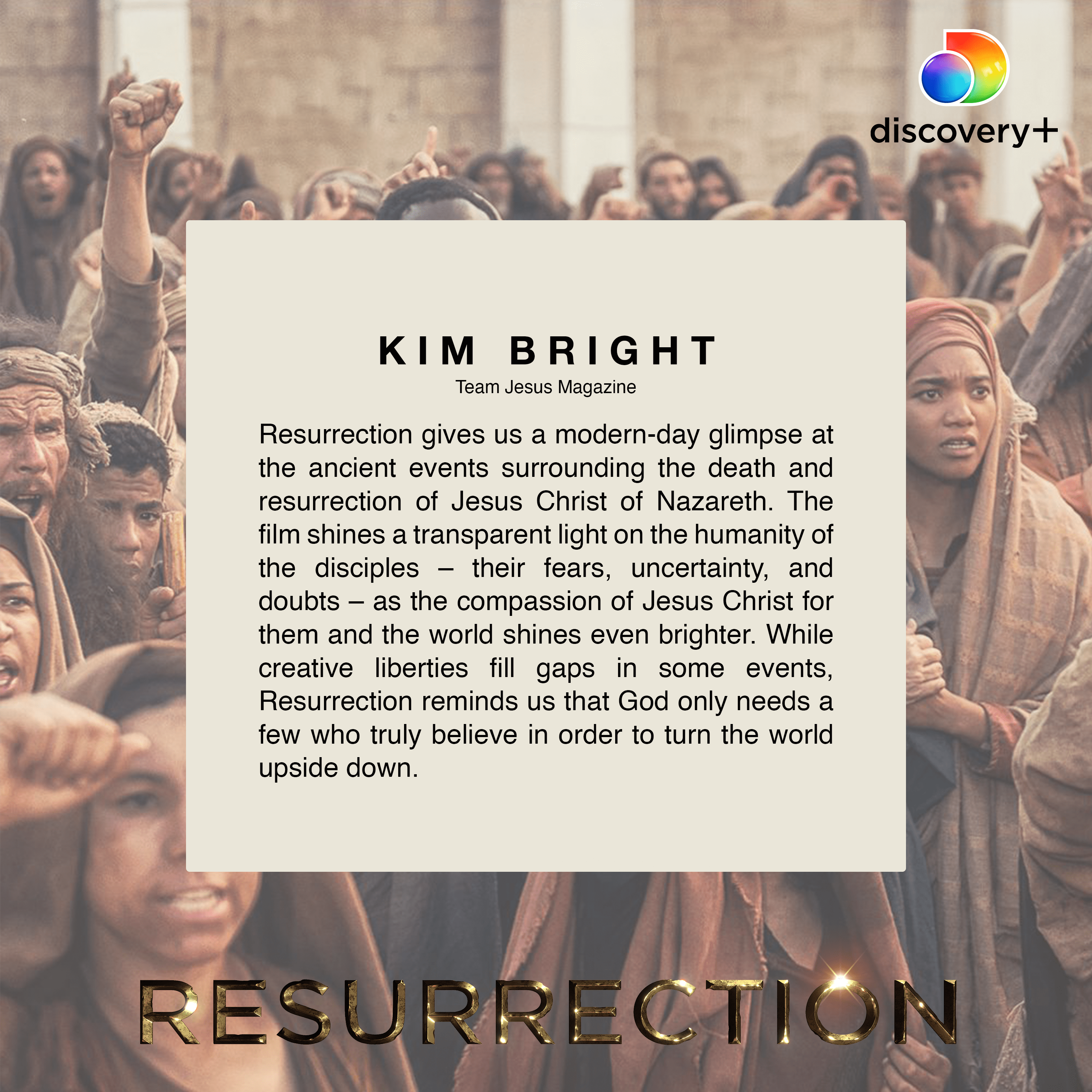 Kim Bright about Resurrection