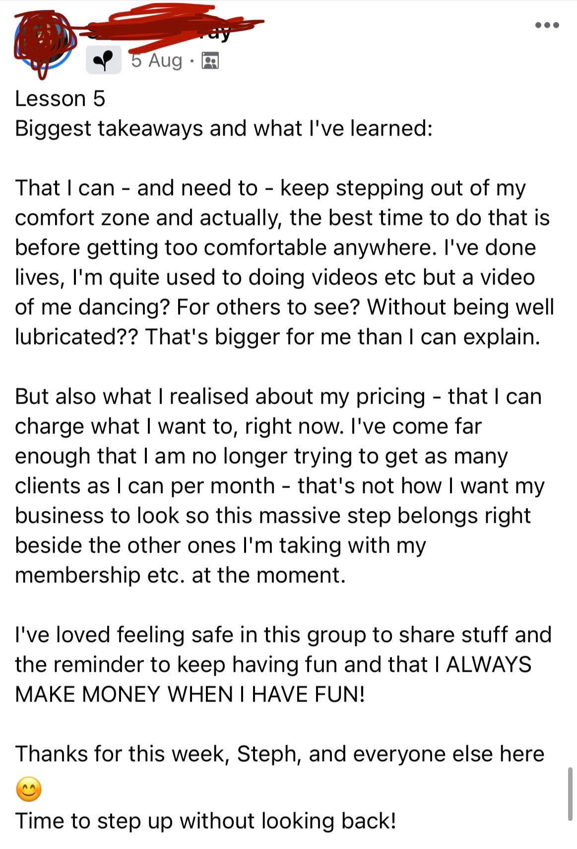 stephanie c starla, stephanie starla, starlight empowerment co, women's empowerment, women's empowerment coach, sovereign, sovereign spark, sovereign soul, testimonial, women's empowerment coach, business coach, scotland