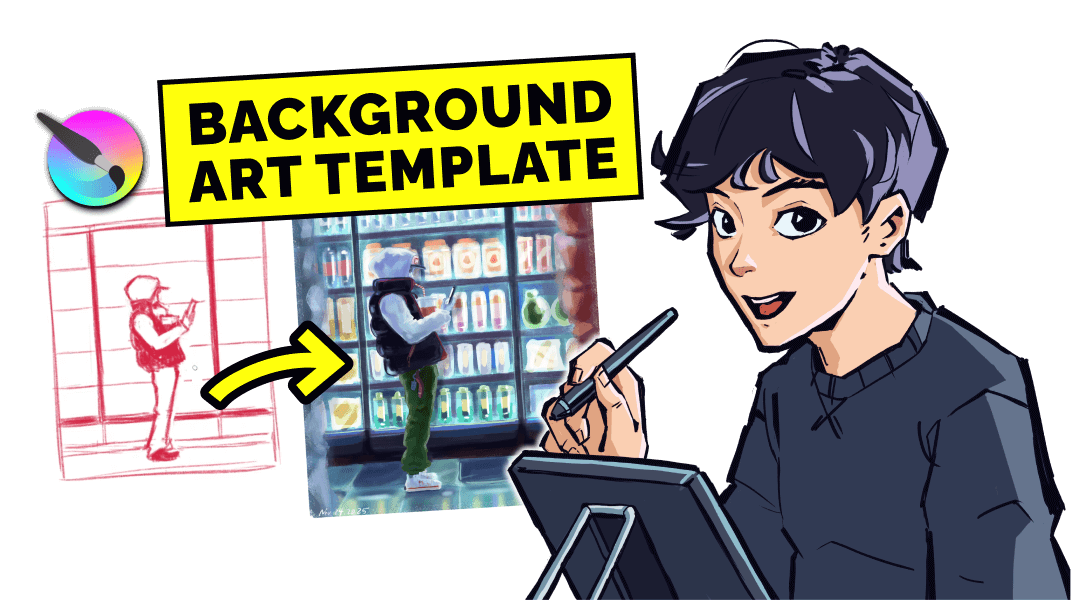 Background art template preview