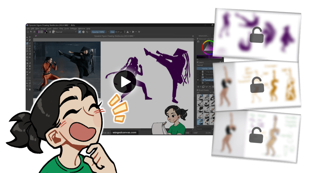 Dynamic Poses Figure Drawing Workshop and Notes preview