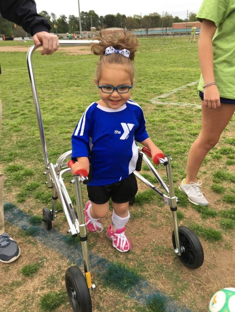 Nevaeh West riding an adaptive bike from The Dream Bike Sponsorship Program