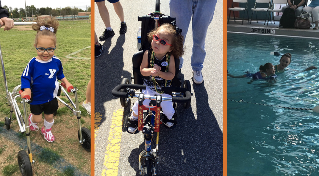 Navaeh West riding an adaptive bike from The Dream Bike Sponsorship Program