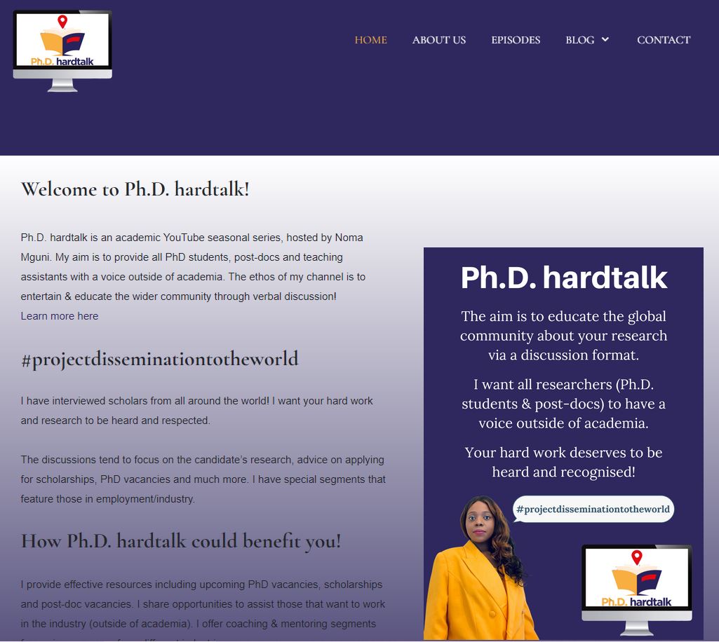 Welcome to #PhDHardtalk