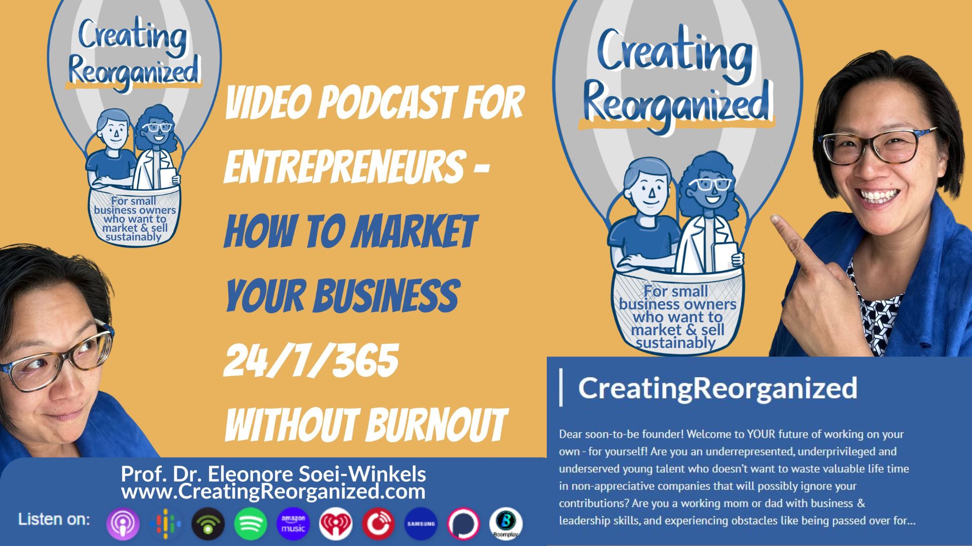 Video podcast for entrepreneurs - how to market your business 24/7/365 without burnout