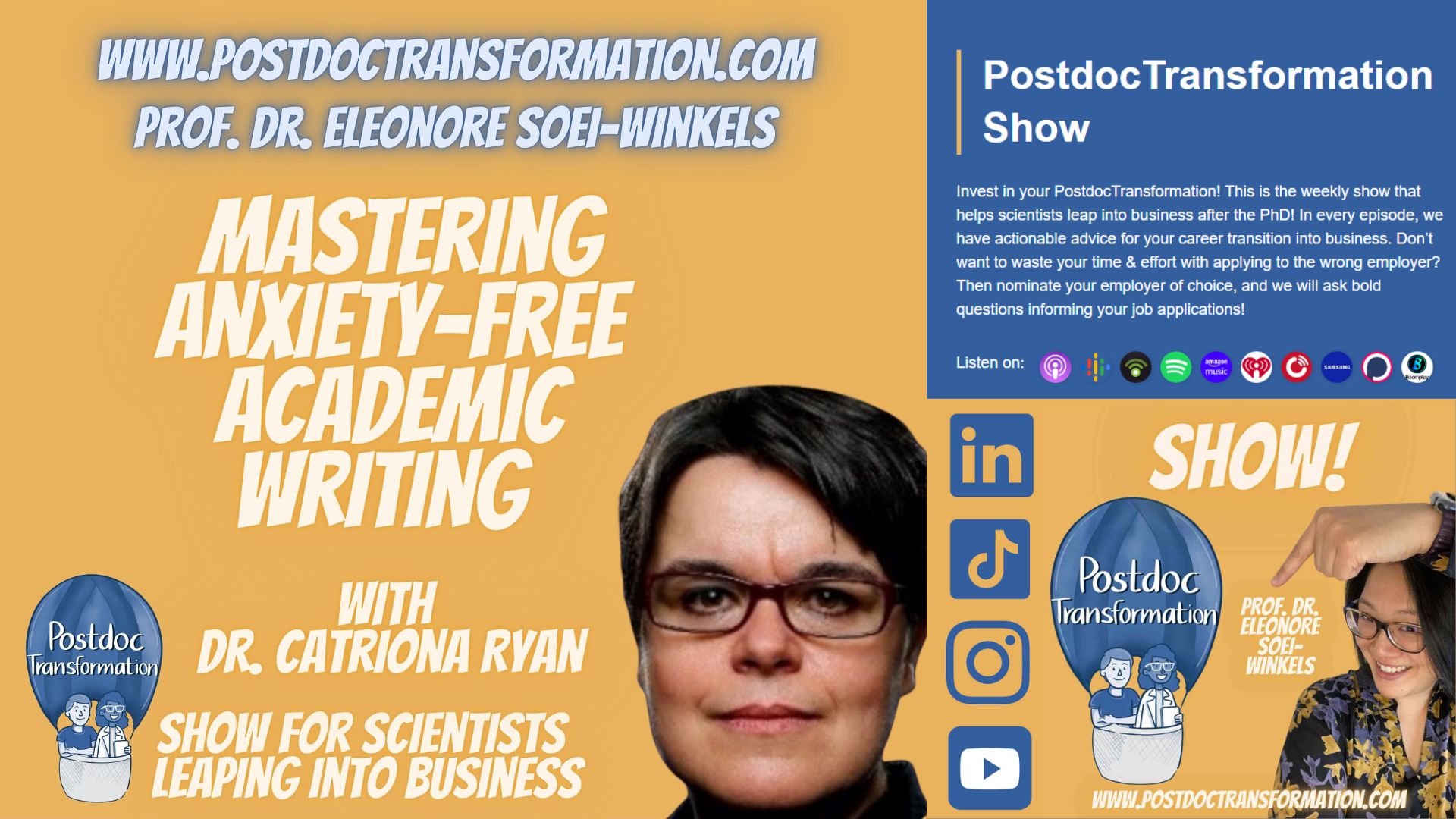 Transform your career with headhunter Daniel Knott from Page Executive, hosted by Prof. Dr. Eleonore Soei-Winkels, PostdocTransformation show