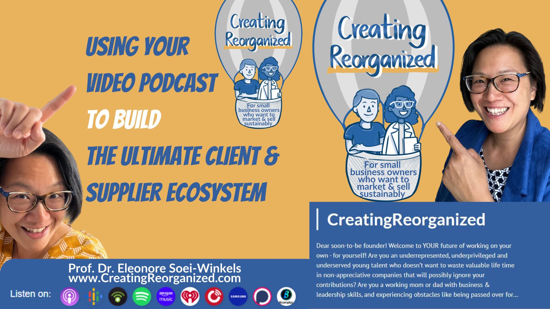 Using Your Video Podcast to Build the Ultimate Client & Supplier Ecosystem, CreatingReorganized