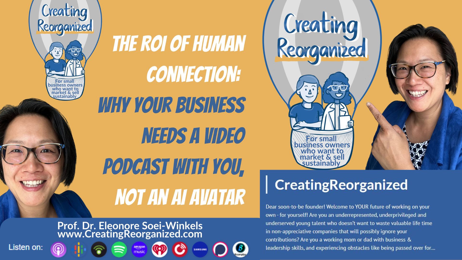 The ROI of Human Connection - Why Your Business Needs a Video Podcast with your face and voice - Not an AI Avatar_CreatingReorganized