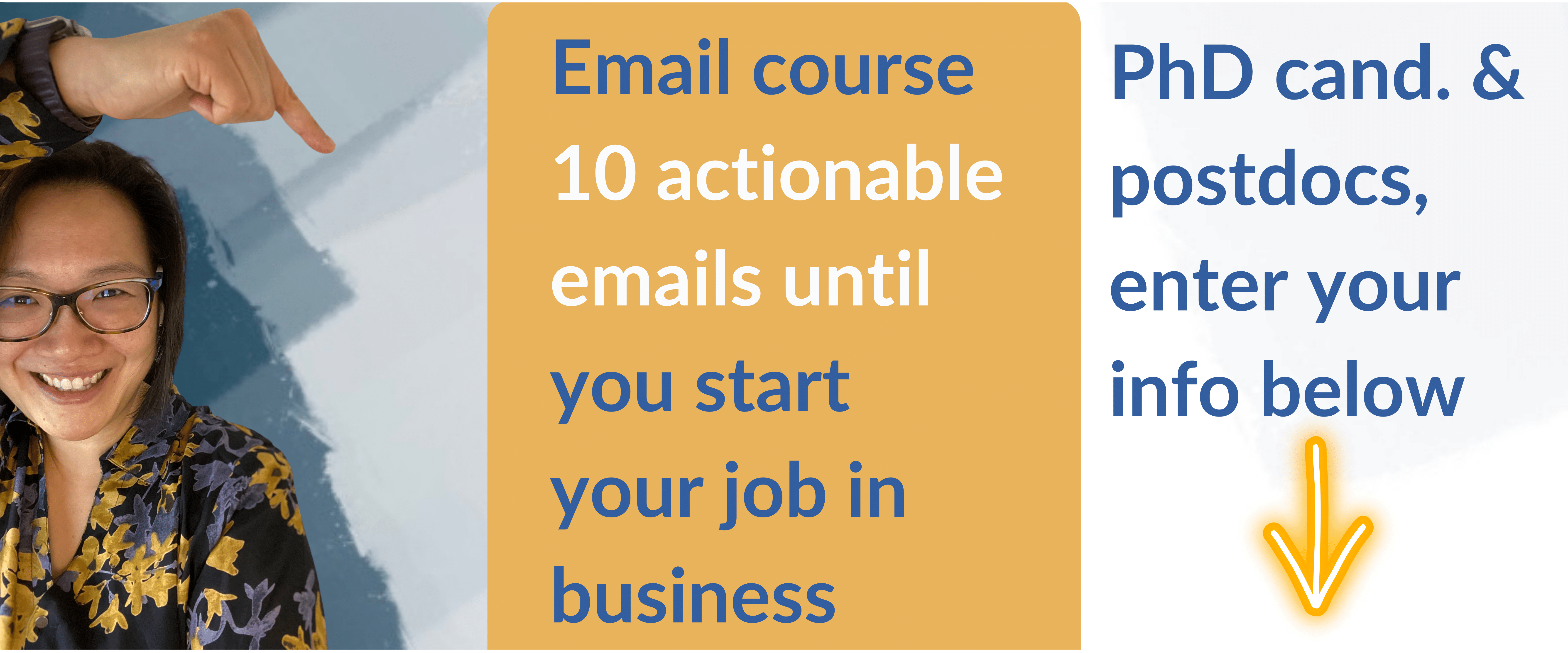 EMAIL COURSE AGENDA - SENT ON-DEMAND ONLY! 1) How to leap out of science? 2) How to build your sustainable LinkedIn profile? 3) How to read social media & network? 4) How to research your fave jobs & employers? 5) How to do informational interviews to get insights? 6) How to create your customized Chat-GPT boosted applications?  7) How to prepare your thesis from a business POV? 8) How to apply to your fave employers? 9) How to choose the right job offer? 10) How to prepare for your new job?