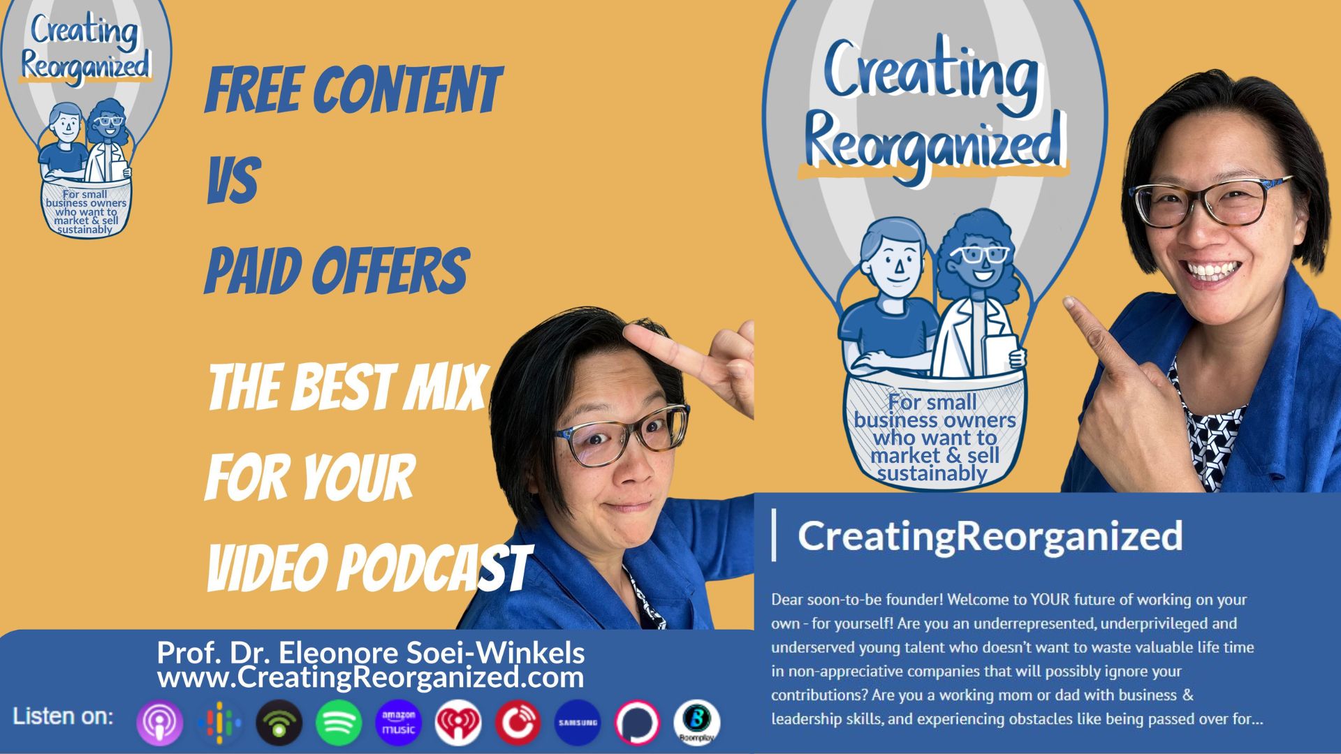 Free content vs. paid offers, the best mix for your video podcast.