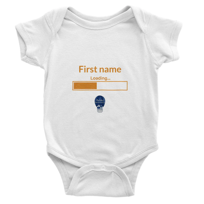First name loading onesie