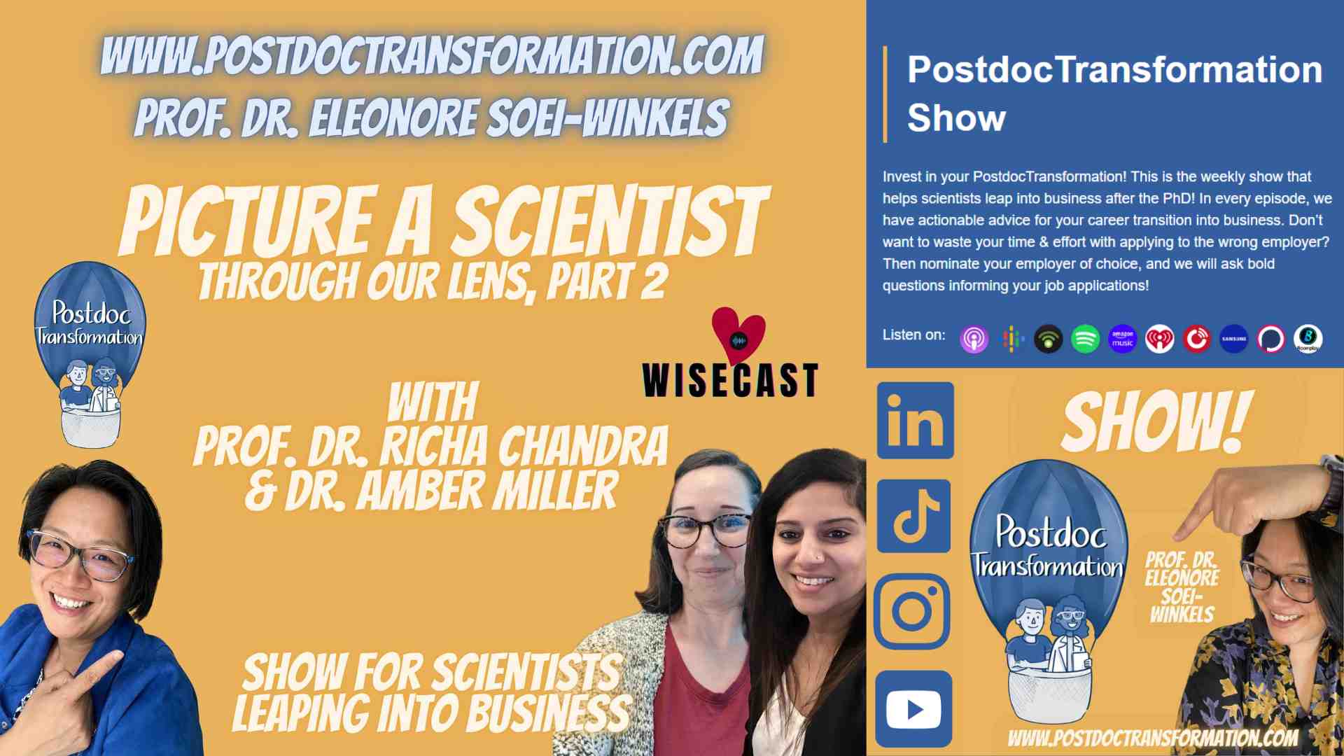 Picture a scientist, through our lens, part 2 with Prof. Dr. Richa Chandra and Dr. Amber Miller from WISEcast