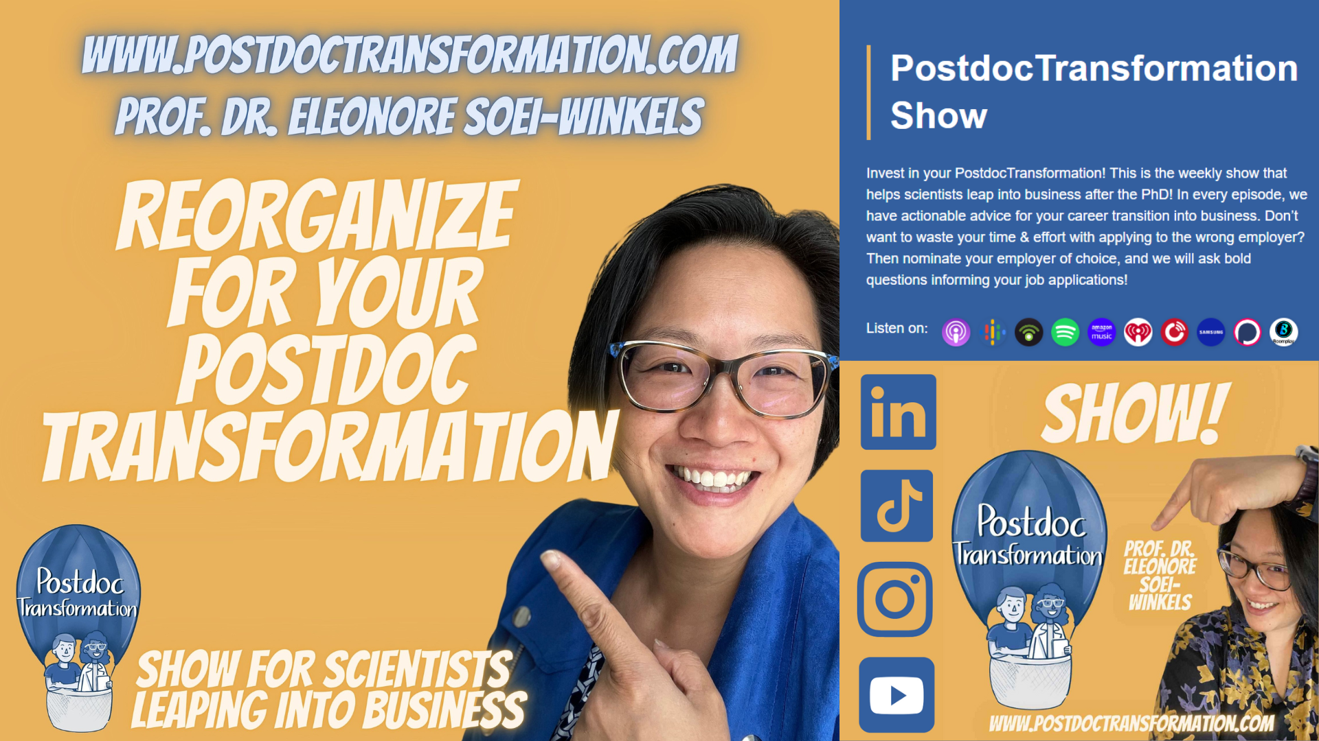 Reorganize for your PostdocTransformation