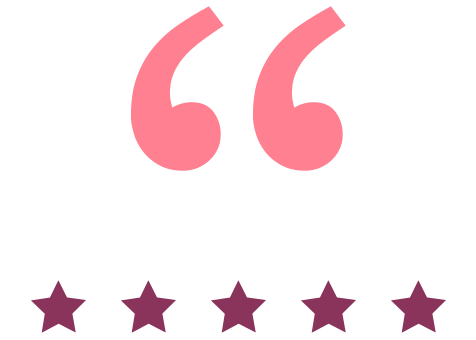 quotation marks + 5 stars