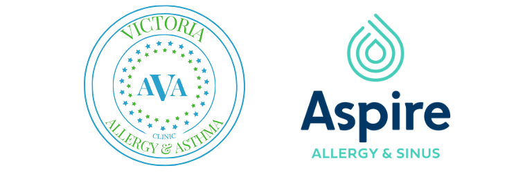 logos for Victoria Allergy & Asthma Clinic and Aspire Allergy & Sinus