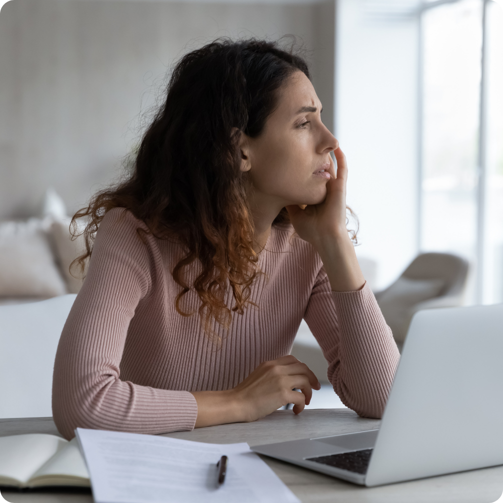 Woman feeling overlooked & underestimated