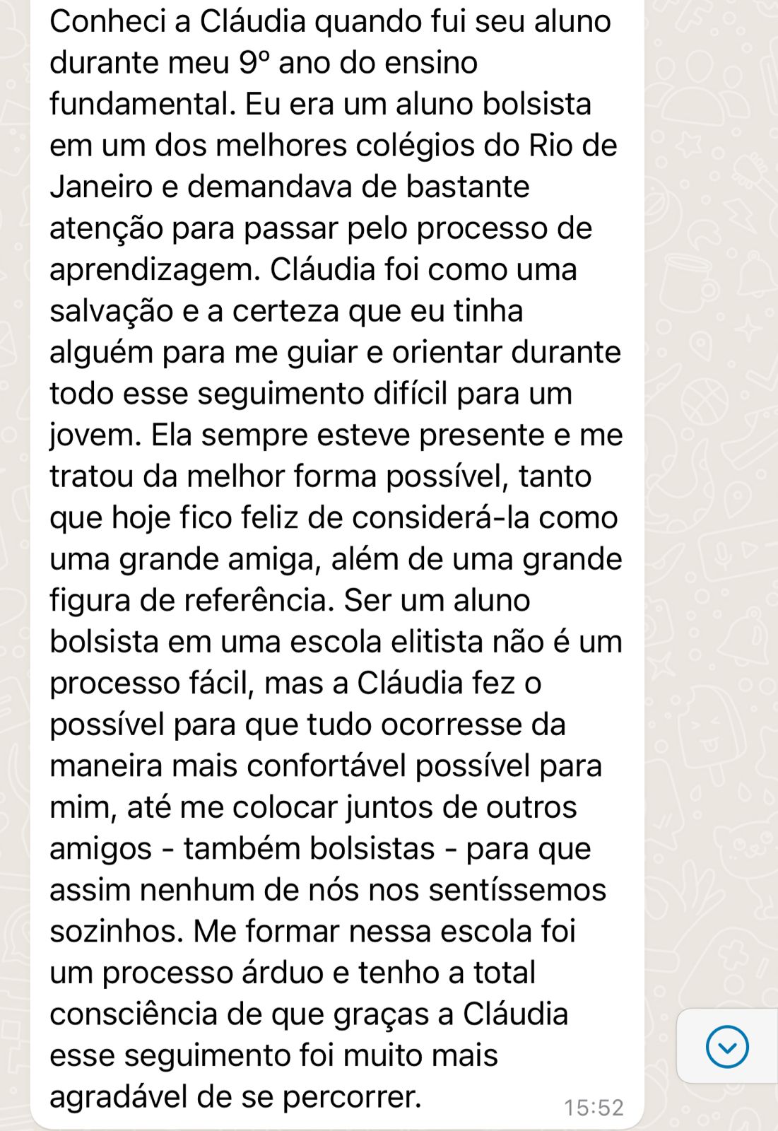 Marianna Lindt. Aluna do curso O MAPA DA PSICOLOGIA ESCOLAR