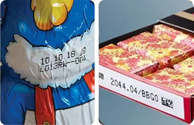 Embalagens de doces com impressão clara de validade e lote realizada por impressora industrial