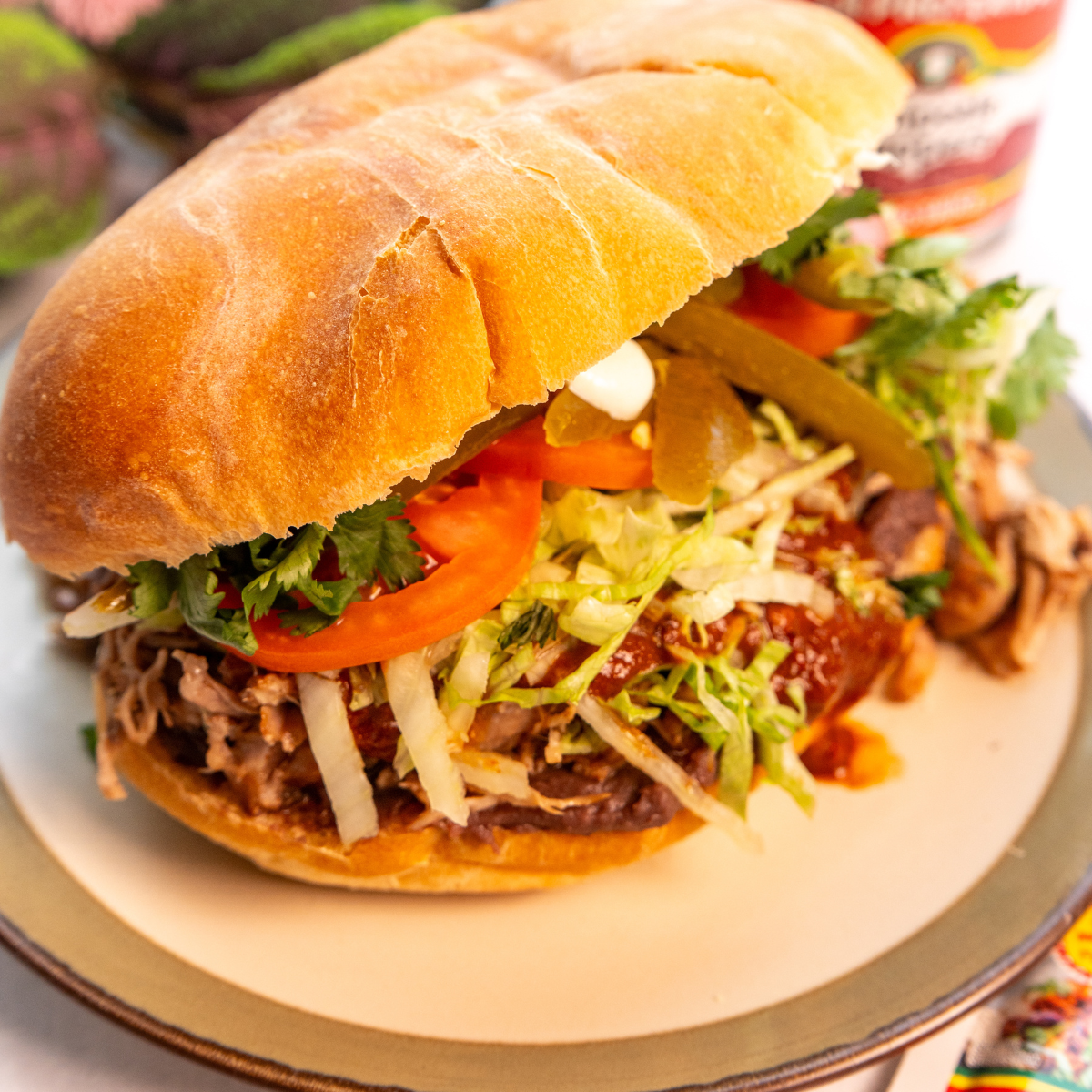 BBQ Pulled Pork Torta - La Preferida