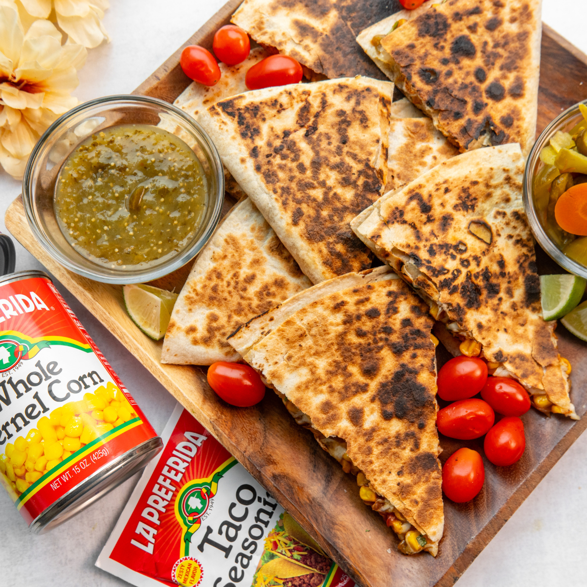 Street Corn Quesadillas - La Preferida
