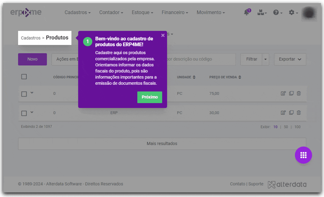 Tour Controle de Estoque