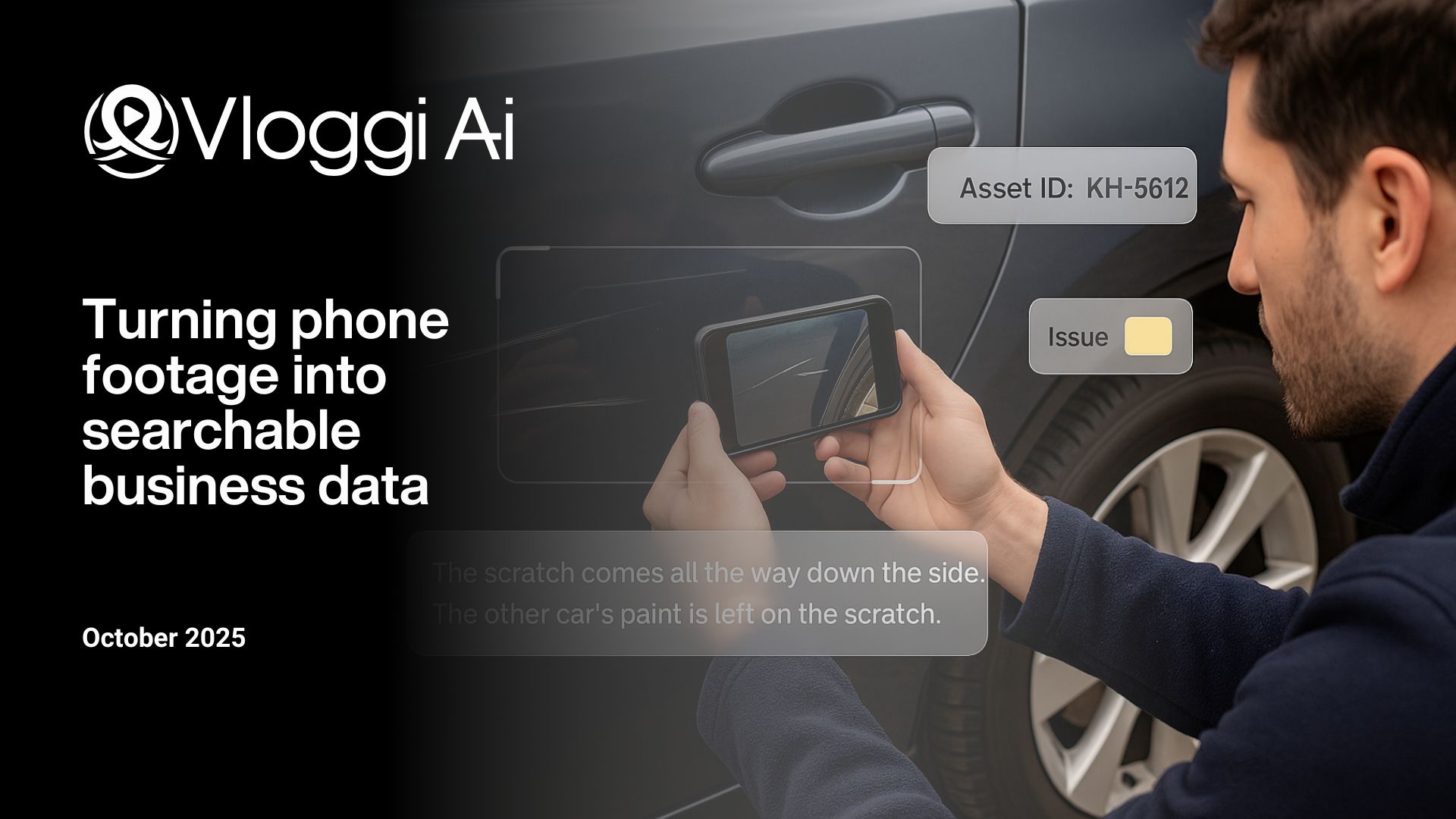 Vloggi AI pitch deck cover October 25