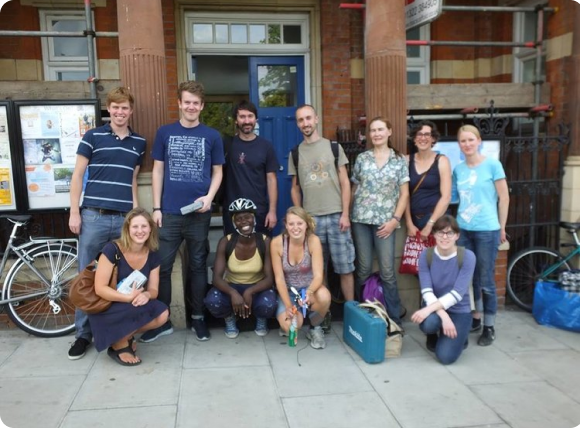 Library of Things member stood stood outside West norwood library hub