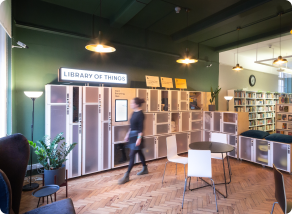 Crystal Palace library of Things kiosk
