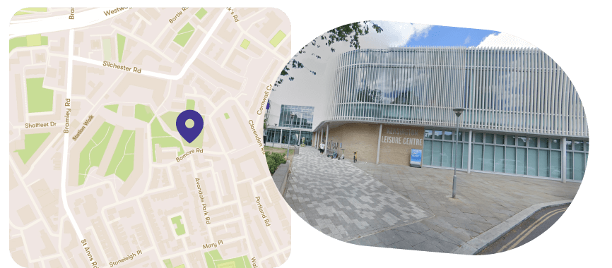 Map view and Image of shop front