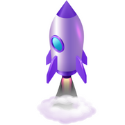 Pink and purple rocket