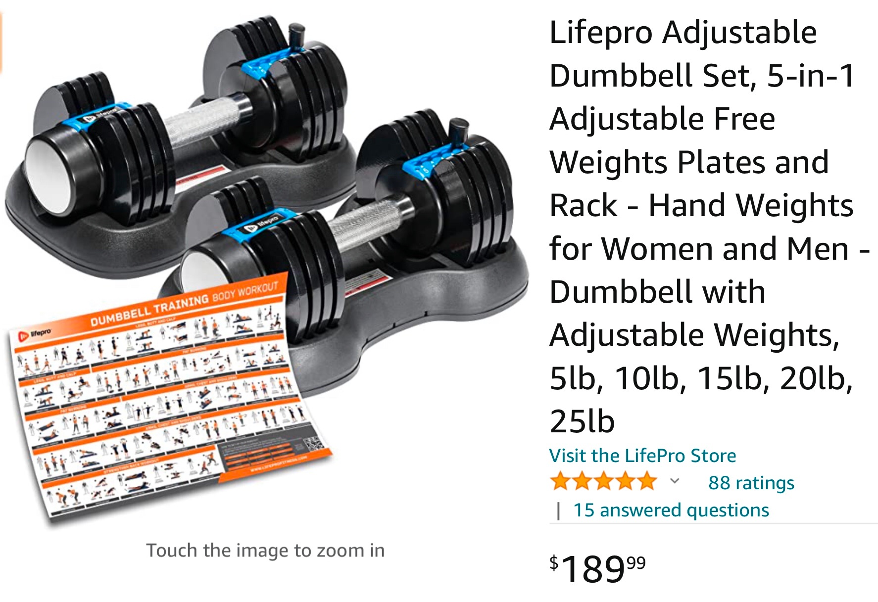 Best LightWeight Adjustable Dumbbells (5 25 lbs)