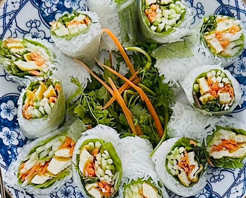 Rainbow Spring Rolls with Tofu