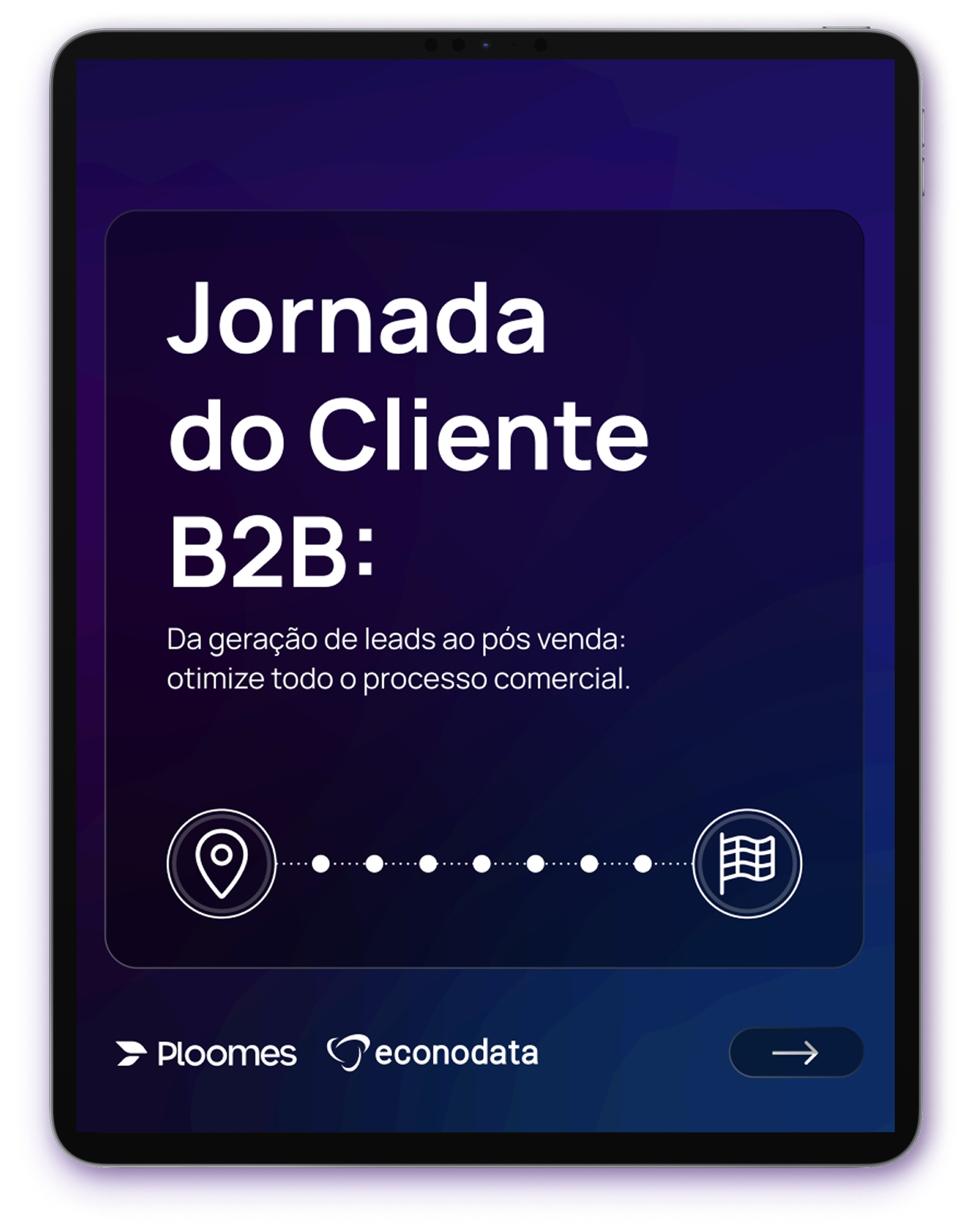 Tablet com Ebook "Jornada do Cliente B2B"