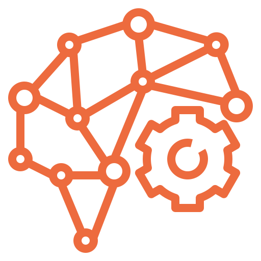 blockchain brain icon