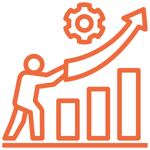 push up chart icon