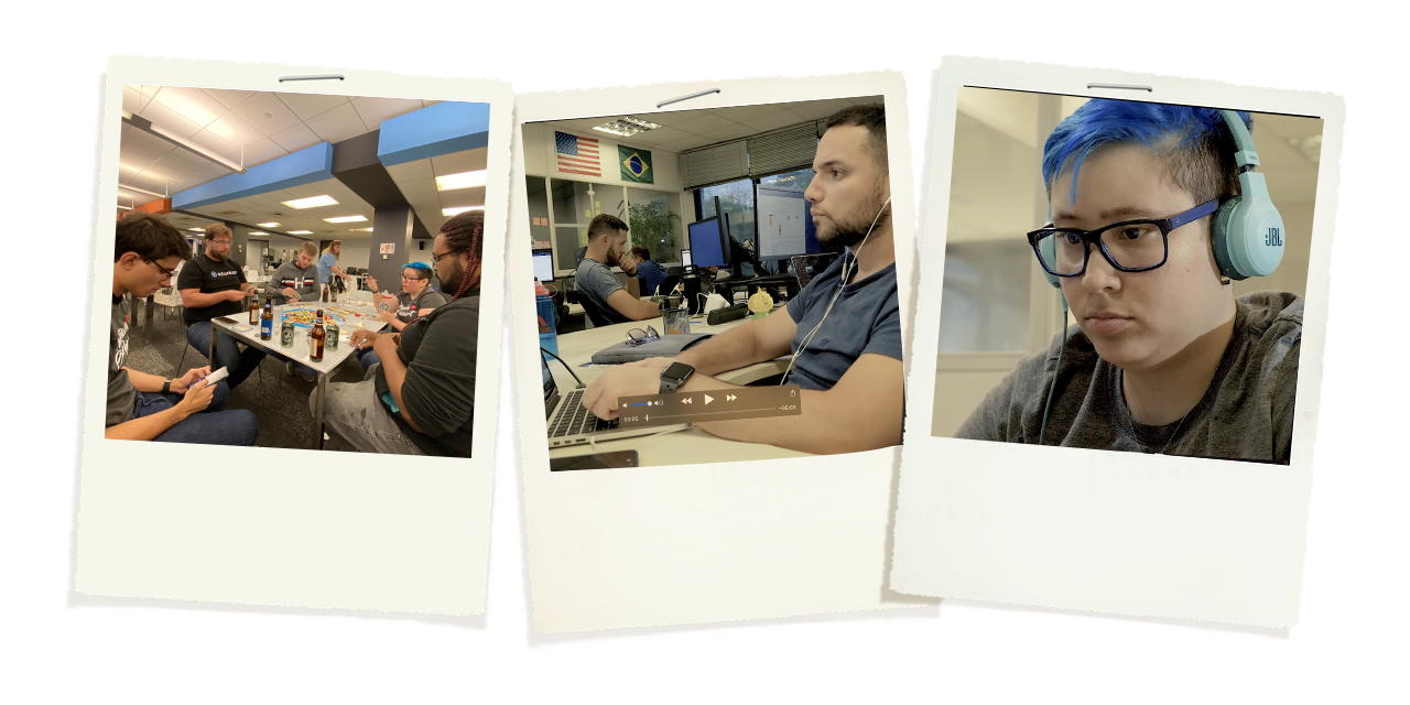 PowerSchool engineers often do in-person work events in Brazil and the US