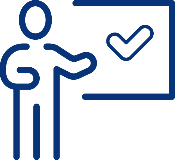 Icon of a teacher giving a lesson