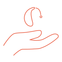 Hand Holding Hearing Aid Icon
