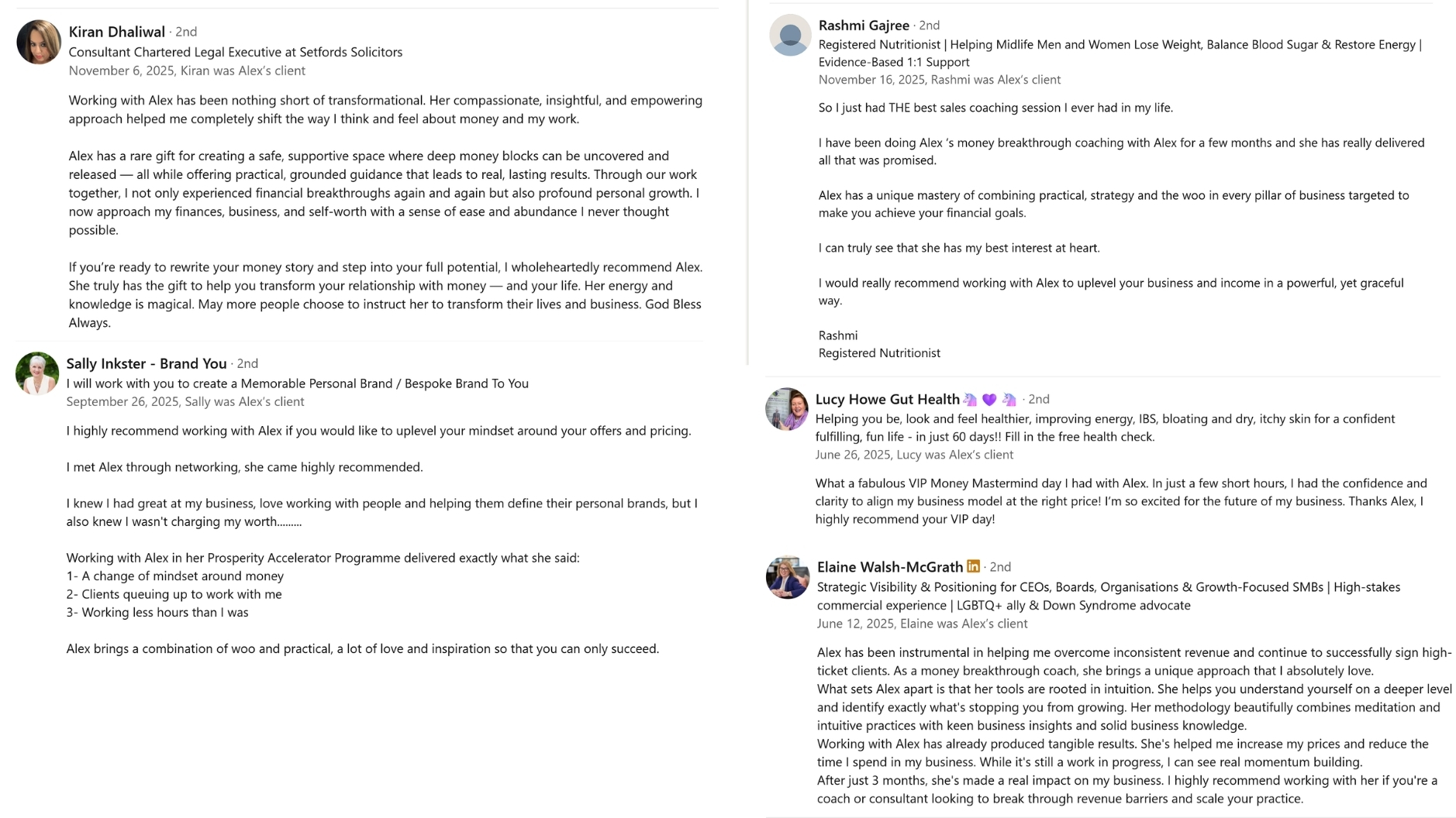 Client's testimonials