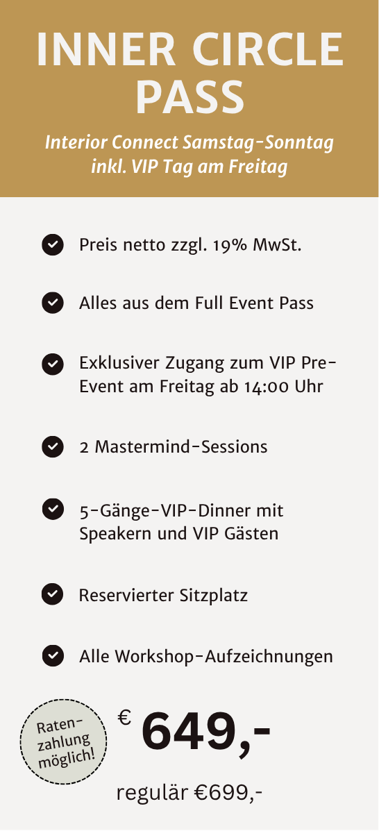 Ticketbuchung InteriorConnect 2025